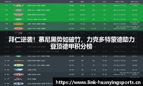 拜仁逆袭！慕尼黑势如破竹，力克多特蒙德助力登顶德甲积分榜